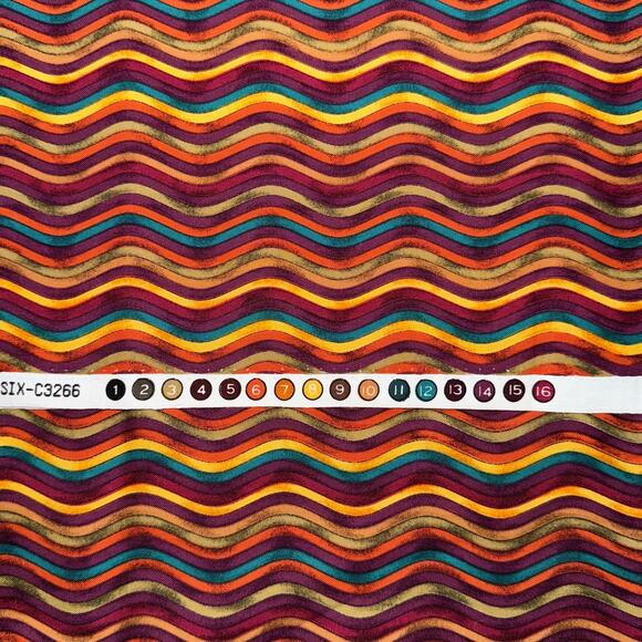 Timeless Treasures Wavy Striped Desert Dunes Cotton Fabric Print - 1/2 Yard - Picture 8 of 8